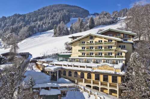 Outside view at Berner Hotel in Zell am See, Austria. Travel with World Lifetime Journeys