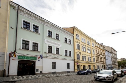 Outside view at Hotel Amadeus in Prague, Czech Republic. Travel with World Lifetime Journeys