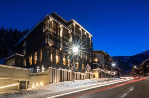 Outside view at Hotel Der Waldhof in Zell am See, Austria. Travel with World Lifetime Journeys