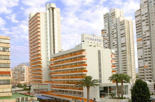 Outside view at Hotel Dynastic in Benidorm, Spain. Travel with World Lifetime Journeys