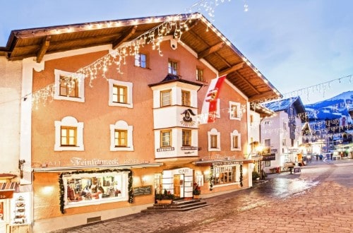 Outside view at Hotel Feinschmeck in Zell am See, Austria. Travel with World Lifetime Journeys