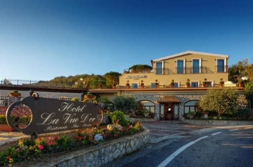 Outside view at Hotel La Vue D’Or in Sorrento, Italy. Travel with World Lifetime Journeys