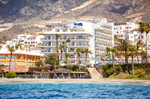 Outside view at Hotel Las Arenas in Benalmadena, Malaga. Travel with World Lifetime Journeys