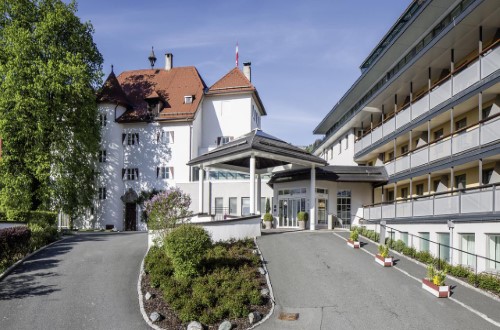 Outside view at Hotel Schloss Lebenberg in Kitzbühel, Austria. Travel with World Lifetime Journeys