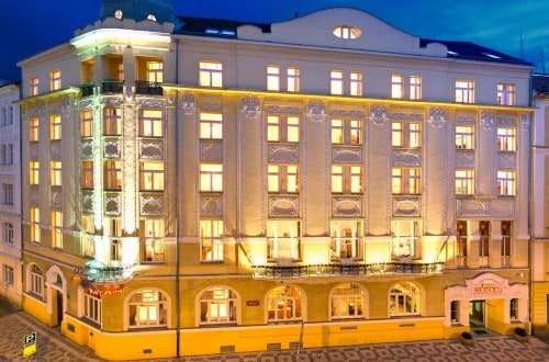 Outside view at Hotel Theatrino in Prague, Czech Republic. Travel with World Lifetime Journeys