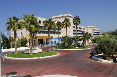 Outside view at Royal Belvedere Hotel in Crete, Greece. Travel with World Lifetime Journeys