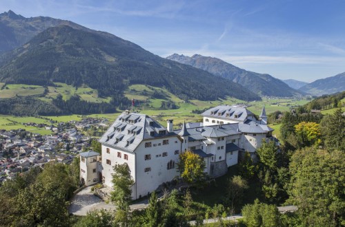 Outside view at Schloss Mittersill Hotel in Kitzbühel, Austria. Travel with World Lifetime Journeys