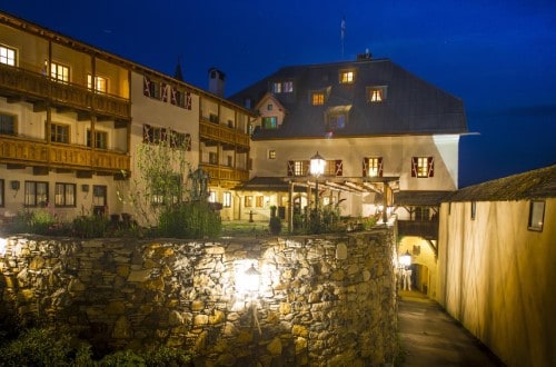 Outside view at Schloss Mittersill Hotel in Kitzbühel, Austria. Travel with World Lifetime Journeys