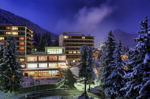 Outside view at Sunstar Hotel Davos, Switzerland. Travel with World Lifetime Journeys