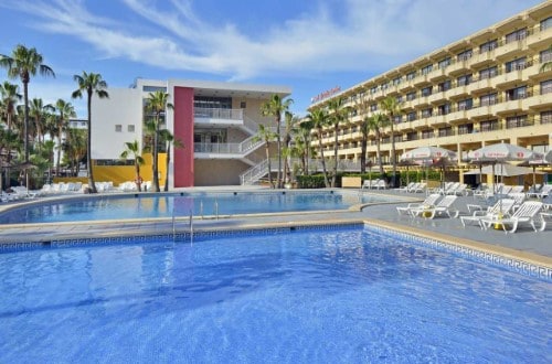 Pool side at Sol Alcudia Center Apartamentos in Alcudia, Mallorca. Travel with World Lifetime Journeys