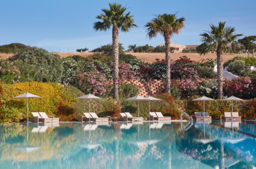 Pool panorama at Voi Marsa Sicla’ Resort in South Sicily, Italy. Travel with World Lifetime Journeys