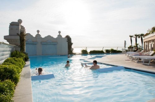 Pool side at Grand Hotel Principe di Piemonte in Viareggio, Italy. Travel with World Lifetime Journeys