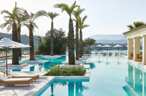 Pool side at Grecotel Eva Palace