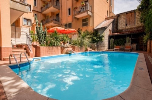 Pool side at Hotel Michelangelo in Sorrento, Italy. Travel with World Lifetime Journeys