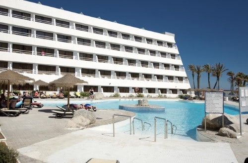 Pool side at Hotel Roc Golf Trinidad in Almeria, Spain. Travel with World Lifetime Journeys