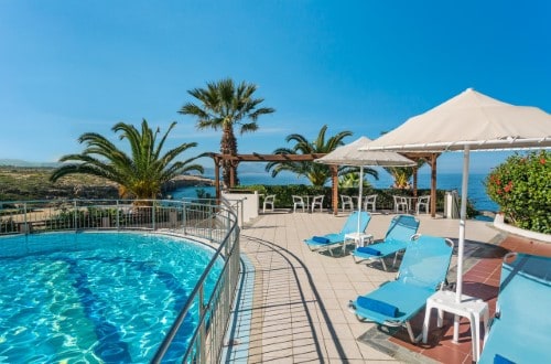 Pool side at Iberostar Creta Panorama and Mare in  Crete, Greece. Travel with World Lifetime Journeys