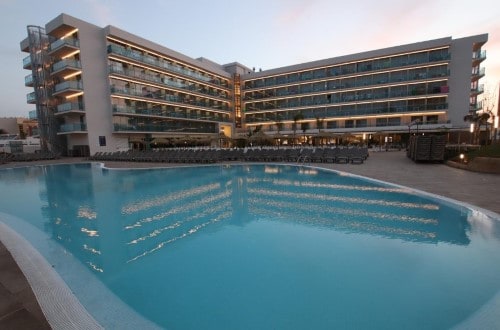 Pool side at Oh!tels Roquetas. Travel with World Lifetime Journeys