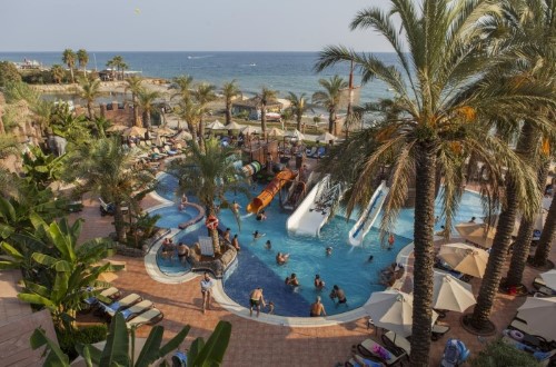 Pool surrounding at Long Beach Harmony in Alanya, Turkey. Travel with World Lifetime Journeys