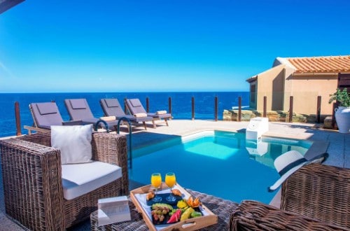 Private pool at Sea Side Resort and Spa in Crete, Greece. Travel with World Lifetime Journeys