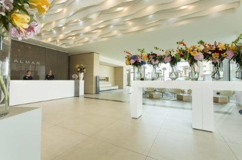 Reception area at Almar Jesolo Resort and Spa in Lido di Jesolo, Italy. Travel with World Lifetime Journeys