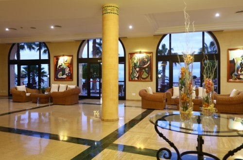 Reception area at Bahia Principe Hotels in Costa Adeje, Tenerife. Travel with World Lifetime Journeys