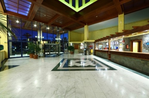 Reception area at Sandos Papagayo Beach Resort in Playa Blanca, Lanzarote. Travel with World Lifetime Journeys