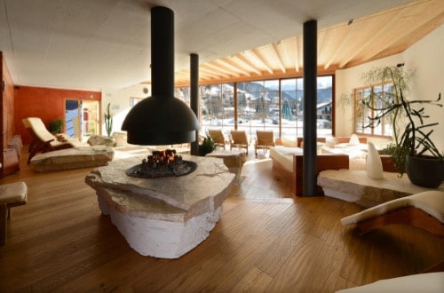 Relaxing area at Hotel Adler Dolomiti in Ortisei, Italy. Travel with World Lifetime Journeys