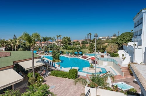 Resort panorama at Sentido Acacia Marina in South Sicily, Italy. Travel with World Lifetime Journeys