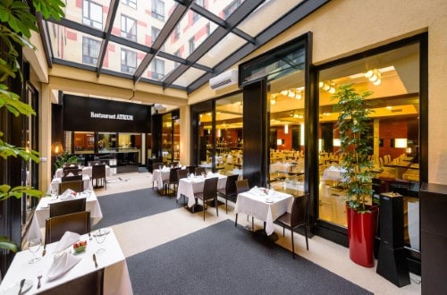 Restaurant Atrium at Grand Majestic Plaza in Prague, Czech Republic. Travel with World Lifetime Journeys