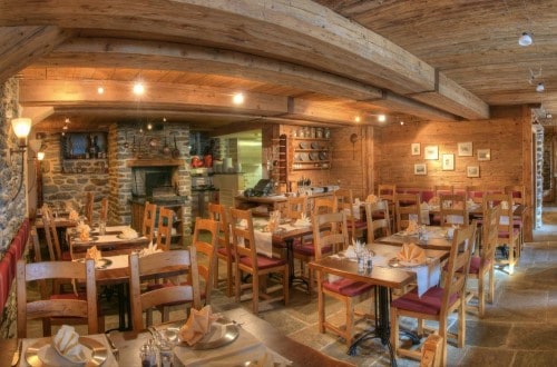 Restaurant area at Sunstar Hotel Saas Fee, Switzerland. Travel with World Lifetime Journeys