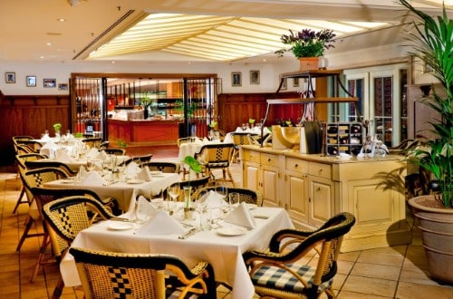 Restaurant area at Intercontinental Vienna Hotel in Vienna, Austria. Travel with World Lifetime Journeys