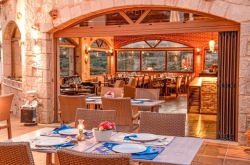 Restaurant at Diamond Village in Crete, Greece. Travel with World Lifetime Journeys