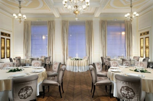 Restaurant at Grand Hotel Principe di Piemonte in Viareggio, Italy. Travel with World Lifetime Journeys