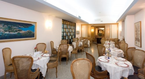 Restaurant at Hotel Caravel in Sorrento, Italy. Travel with World Lifetime Journeys