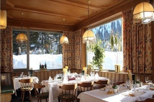 Restaurant at Hotel La Plaza in Corvara, Italy. Travel with World Lifetime Journeys