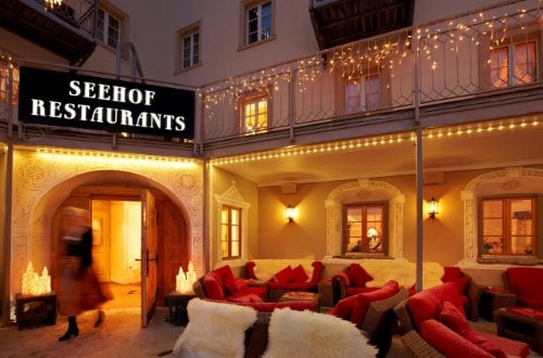 Restaurant at Hotel Seehof in Davos, Switzerland. Travel with World Lifetime Journeys