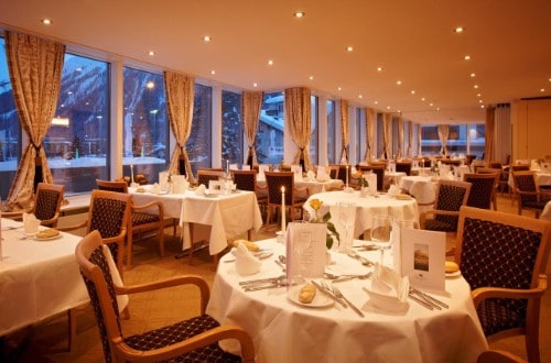 Restaurant at Hotel Seehof in Davos, Switzerland. Travel with World Lifetime Journeys