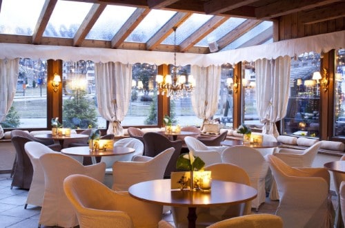 Restaurant at Hotel Tablé in Corvara, Italy. Travel with World Lifetime Journeys