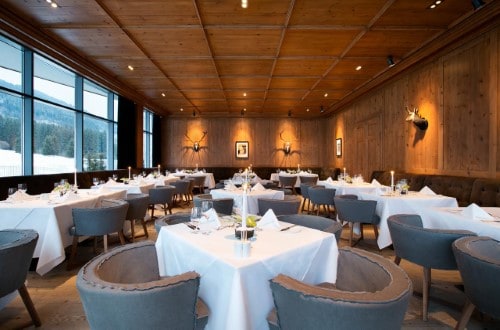 Restaurant at Kempinski Hotel Das Tirol in Kitzbühel, Austria. Travel with World Lifetime Journeys