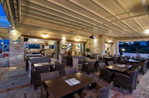 Restaurant at Lofos Apartments in Crete, Greece. Travel with World Lifetime Journeys