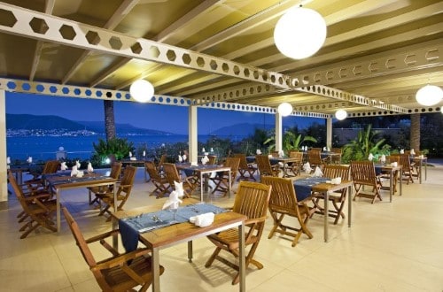 Restaurant at Salmakis Beach Resort and Spa in Bodrum, Turkey. Travel with World Lifetime Journeys