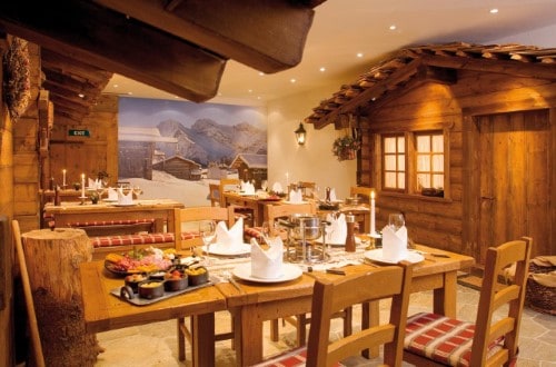 Restaurant at Silvretta Parkhotel in Klosters, Switzerland. Travel with World Lifetime Journeys