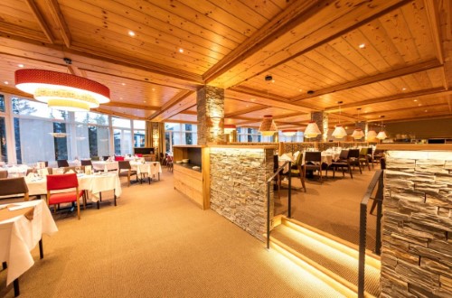 Restaurant at Sunstar Hotel Davos, Switzerland. Travel with World Lifetime Journeys