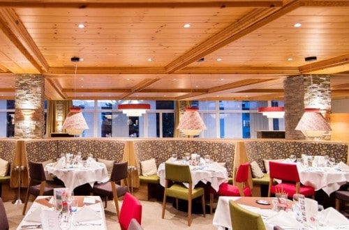 Restaurant at Sunstar Hotel Davos, Switzerland. Travel with World Lifetime Journeys