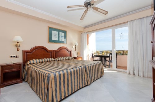 Double room at Marbella Playa Hotel in Marbella, Spain. Travel with World Lifetime Journeys