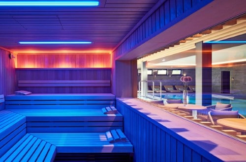 Sauna at Hard Rock Hotel Davos, Switzerland. Travel with World Lifetime Journeys