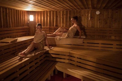 Sauna at Hotel Ferienart Resort & Spa in Saas Fee, Switzerland. Travel with World Lifetime Journeys