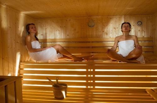 Sauna at Hotel Portavescovo in Arabba, Italy. Travel with World Lifetime Journeys