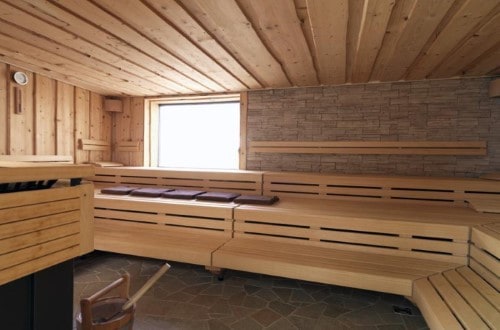 Sauna at Hotel Schweizerhof Gourmet and Spa in Saas Fee, Switzerland. Travel with World Lifetime Journeys