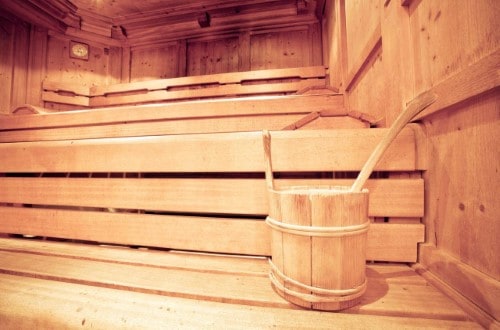 Sauna at Q! Hotel Maria Theresia in Kitzbühel, Austria. Travel with World Lifetime Journeys